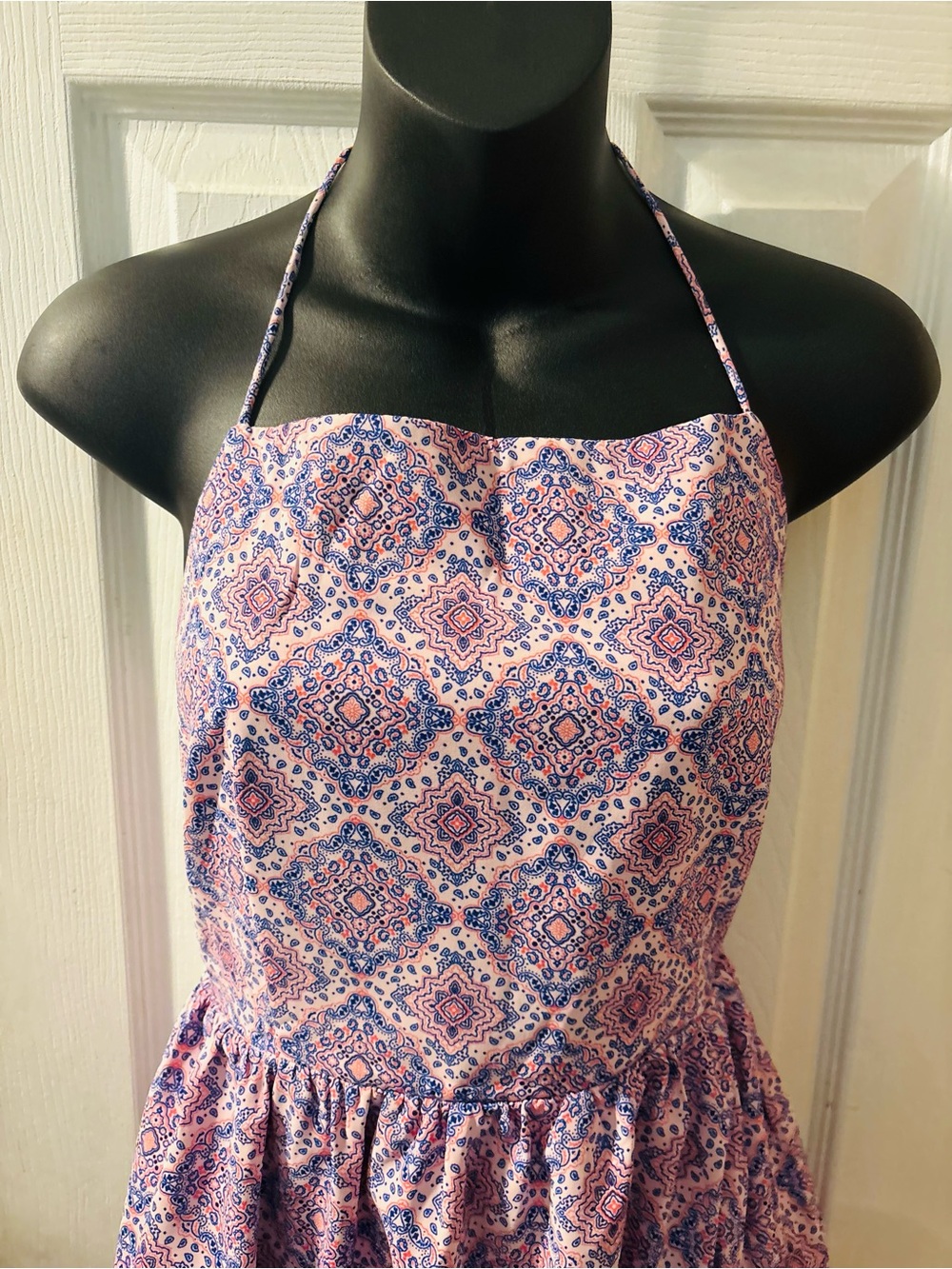 Mango Lavender Patterned Midi Dress - Spaghetti Strap - Picture 4 of 8